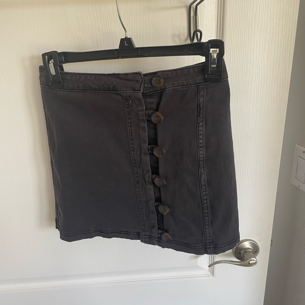 Black mini skirt